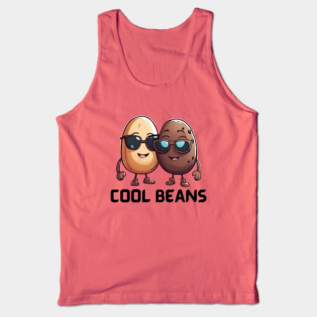 Cool Beans | Beans Pun Tank Top by Allthingspunny